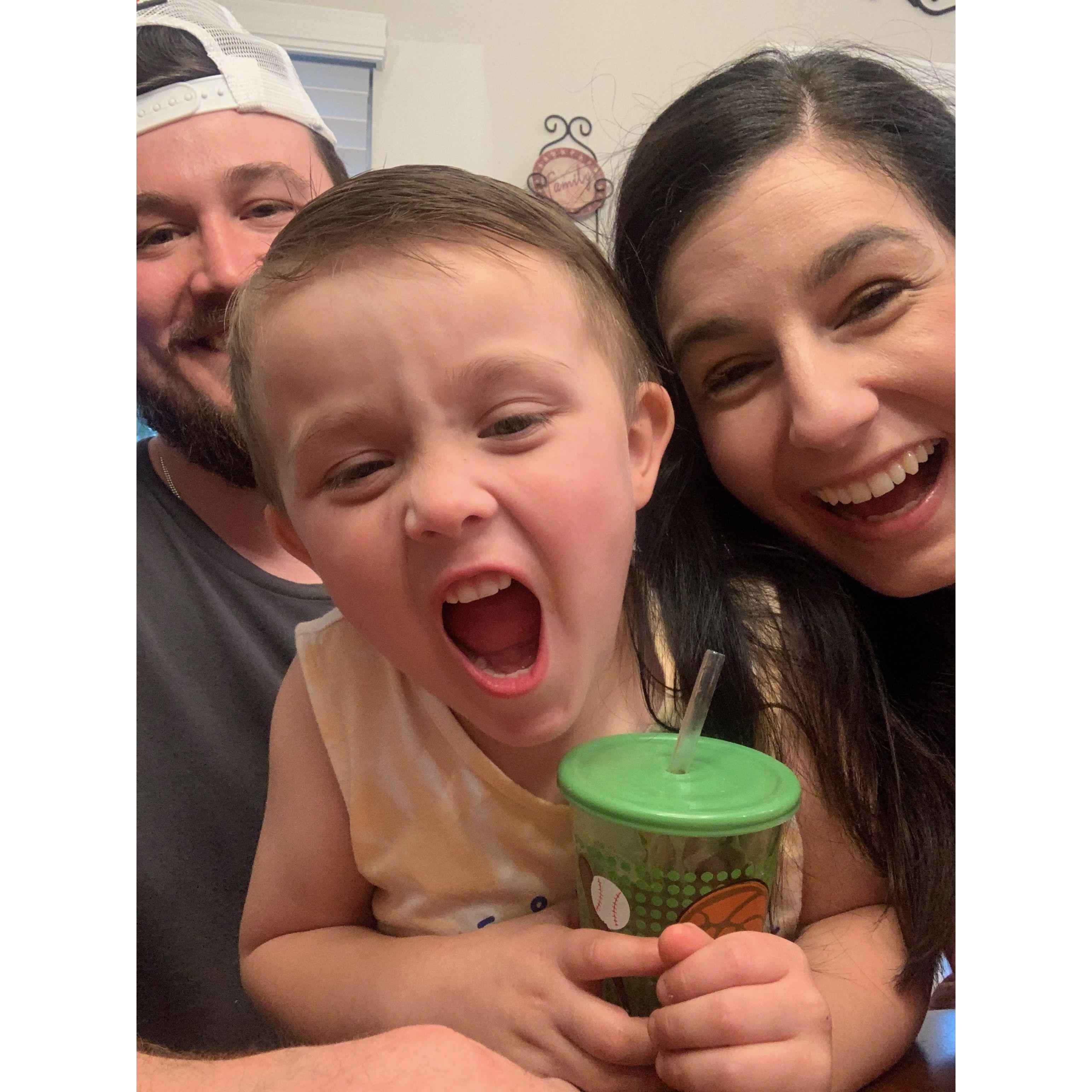 Wyatt, Mark's nephew being silly!