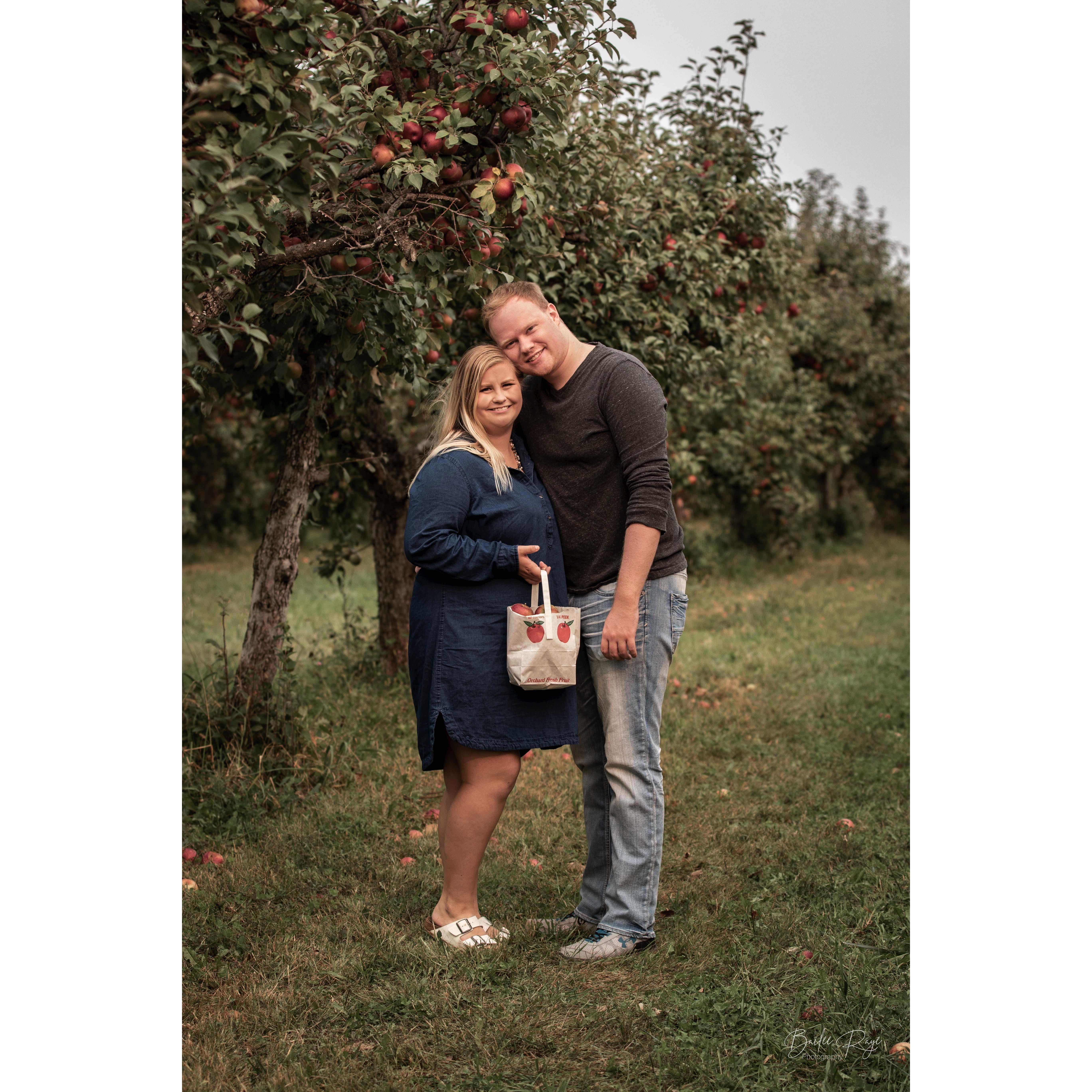 Got some cute photos taken at the apple orchard!