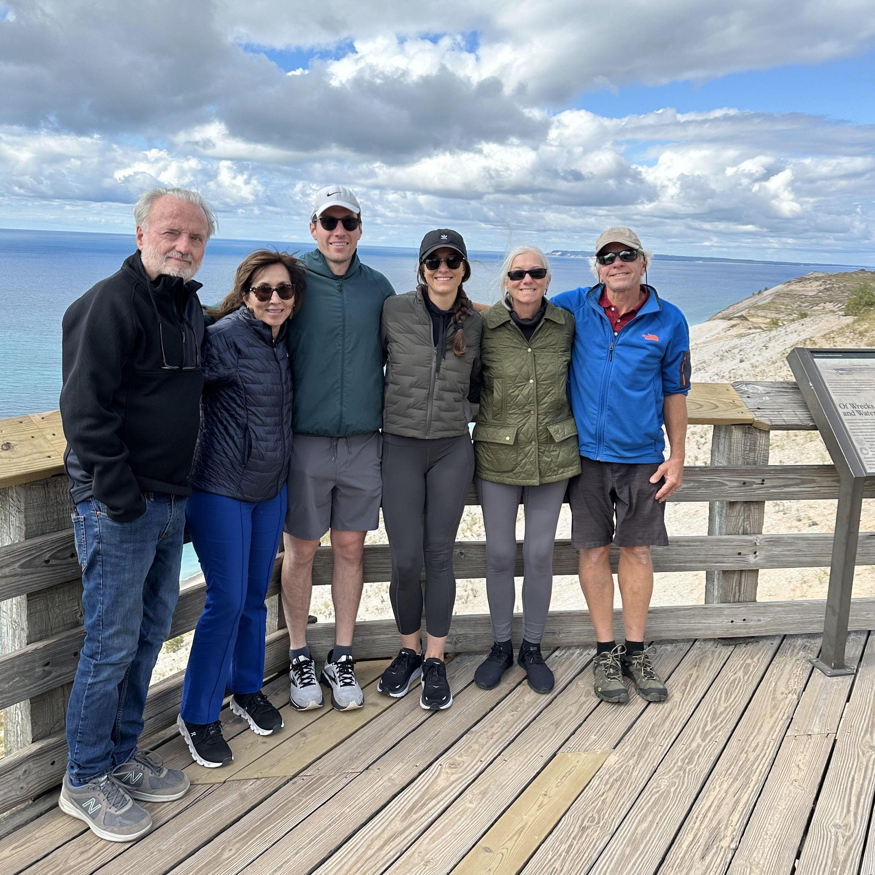 Parent's hanging at Sleeping Bear San d Dunes