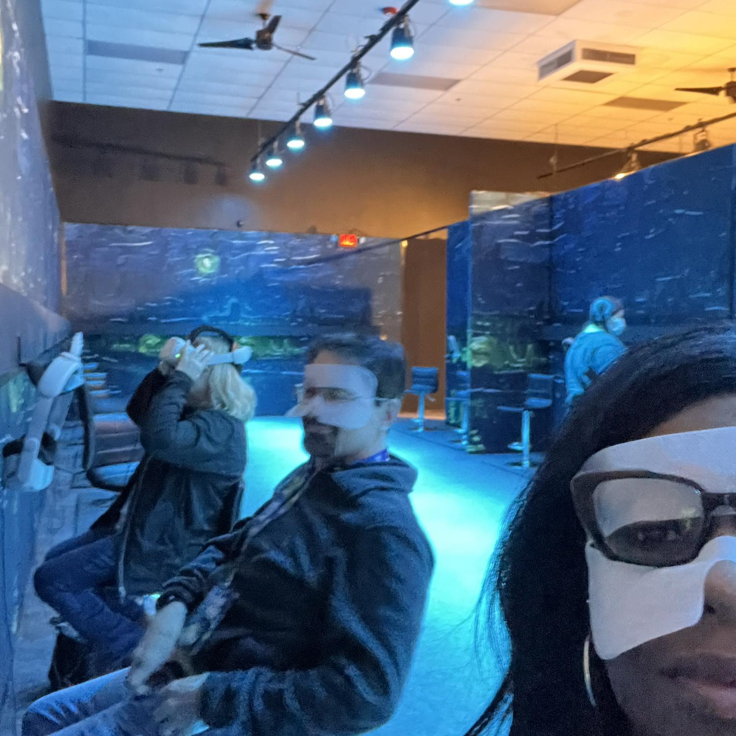 Bonnie came down for a visit! This is a photo of the three of us at the Van Gough exhibit.