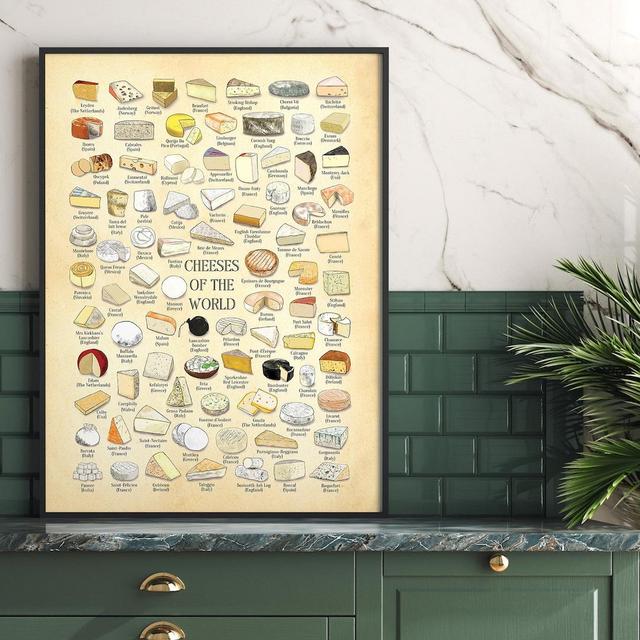 CHEESE poster, Cheese Art, cheese Lover Gift, Gift for a Foodie, Kitchen Wall Art