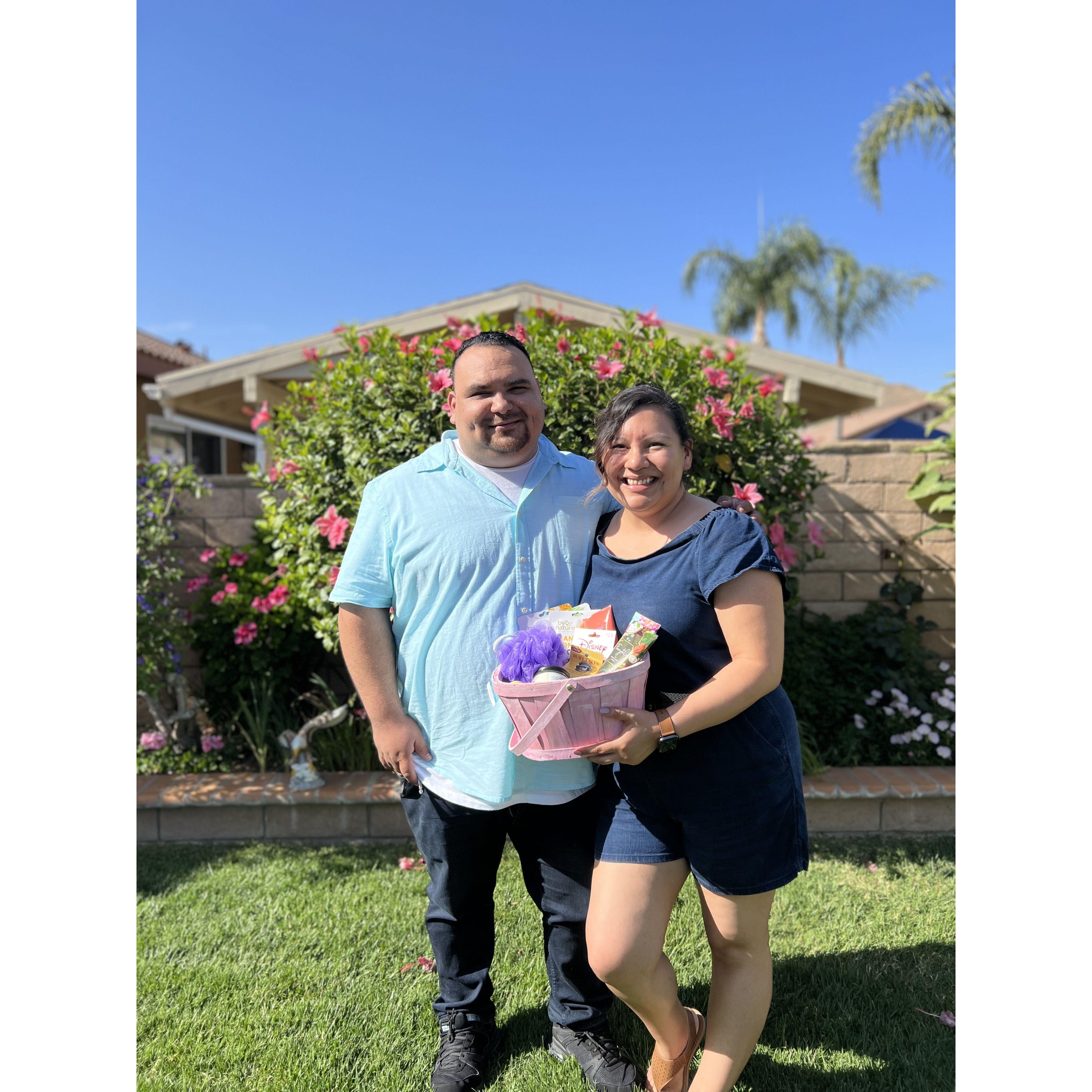 Our first Easter and Jon surprised me with my first Easter basket