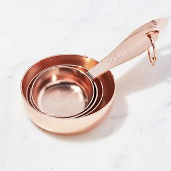 Copper Stainless Steel Measuring Cups, Set of 4