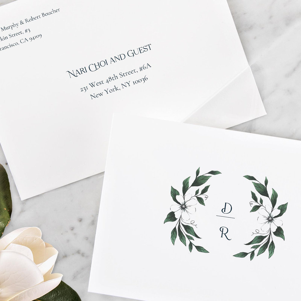 Melcher Landscape | White | Zola Wedding Invitations