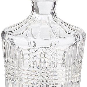 Fitz and Floyd 306053-GB Bridgeport Round Whiskey Decanter, Clear