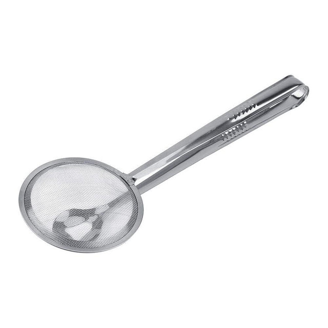 Hot pot clip, Stainless Steel Kitchen Tongs Filter Spoon with Clip Hot Pot Tong Fried Food Clip Multi functional Oil Filter Strainer Mesh