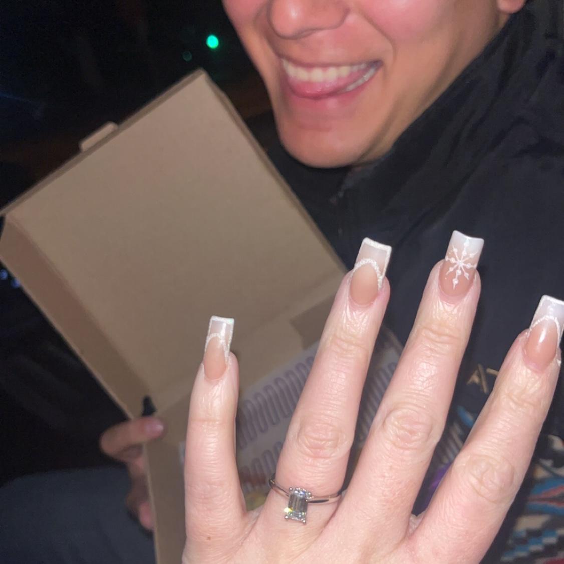 The day he popped the question 🎉💜