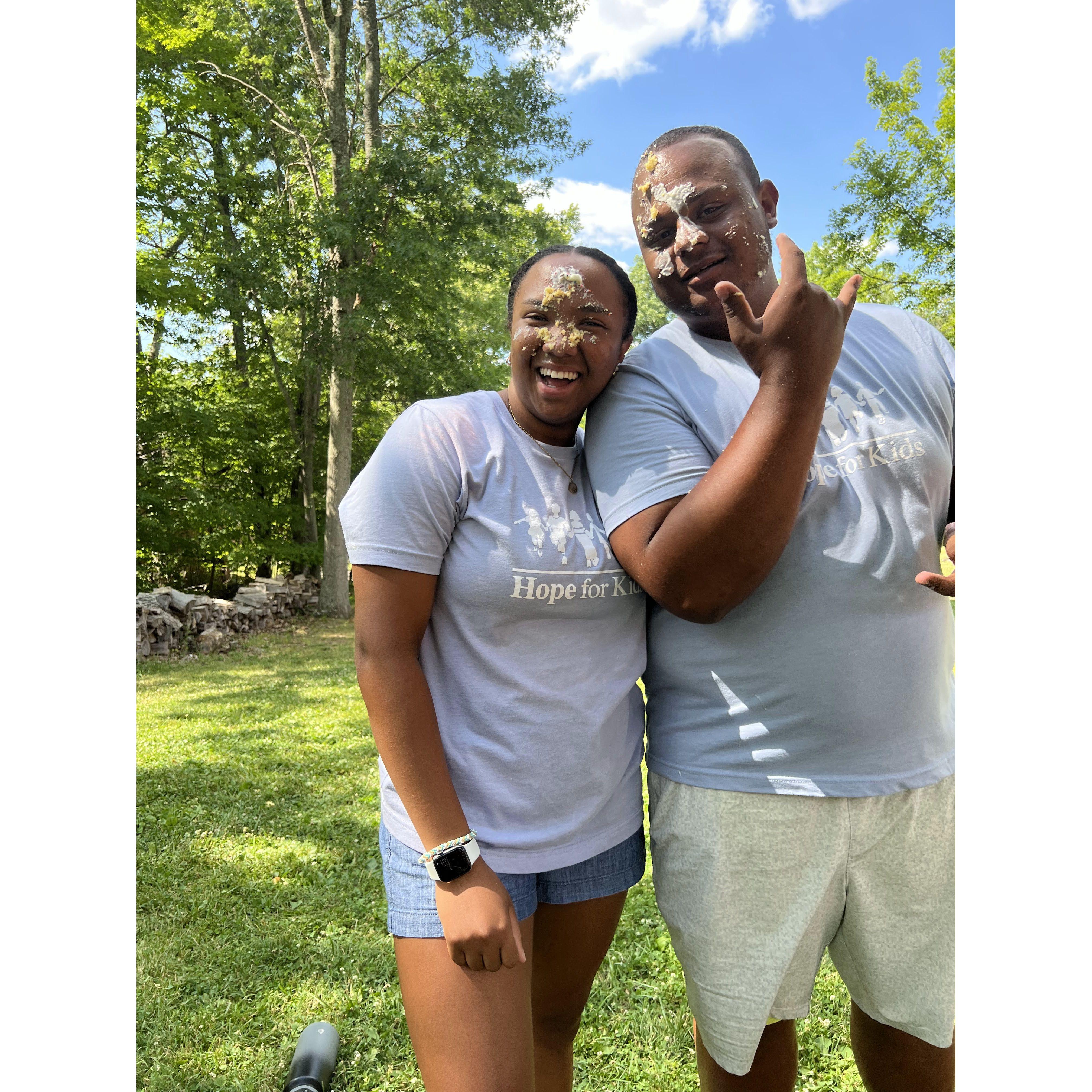 07/10/2022: Their first photo together at Camp Hope for Kids (back when they just had a crush on each other)