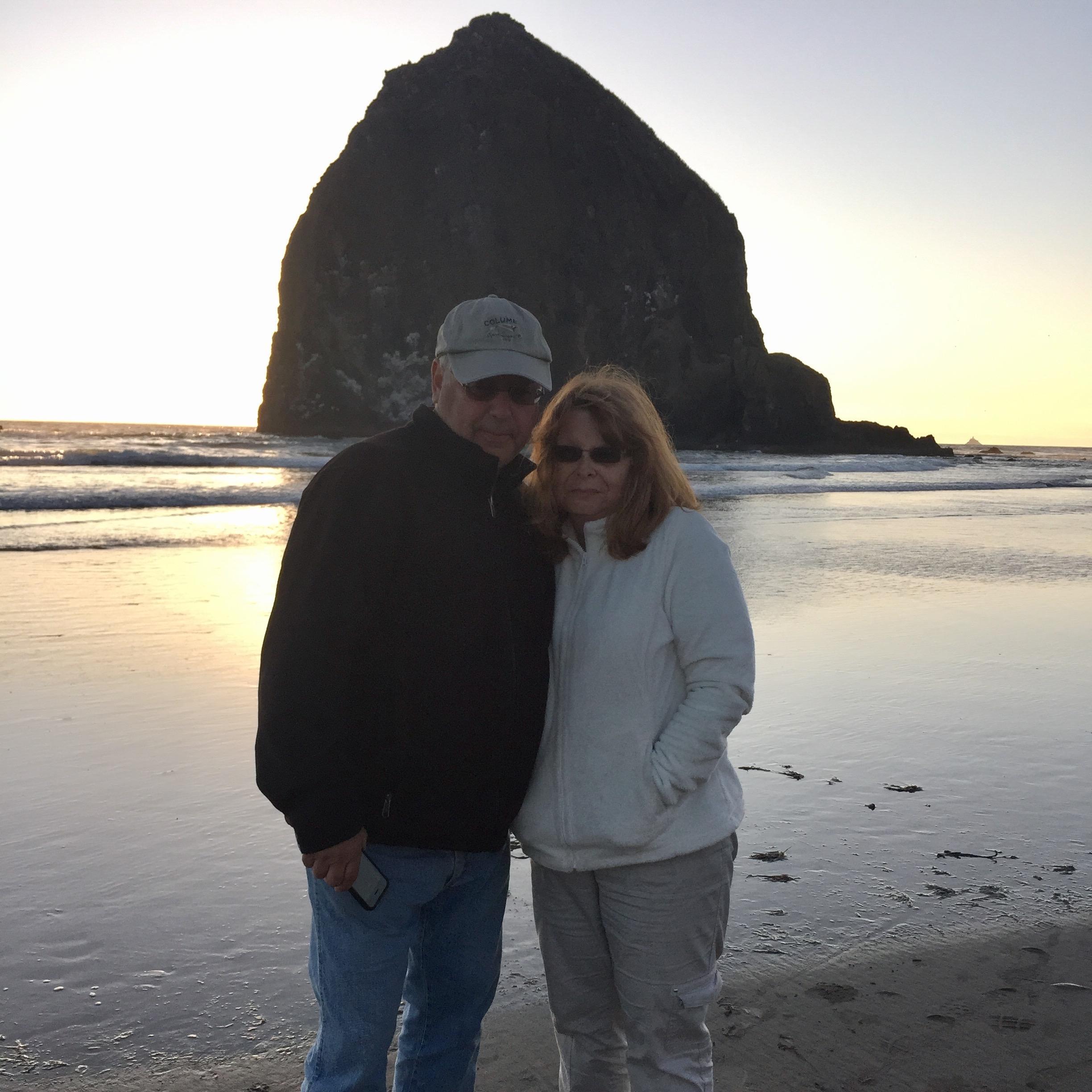 Mike and Janet at Cannon Beach