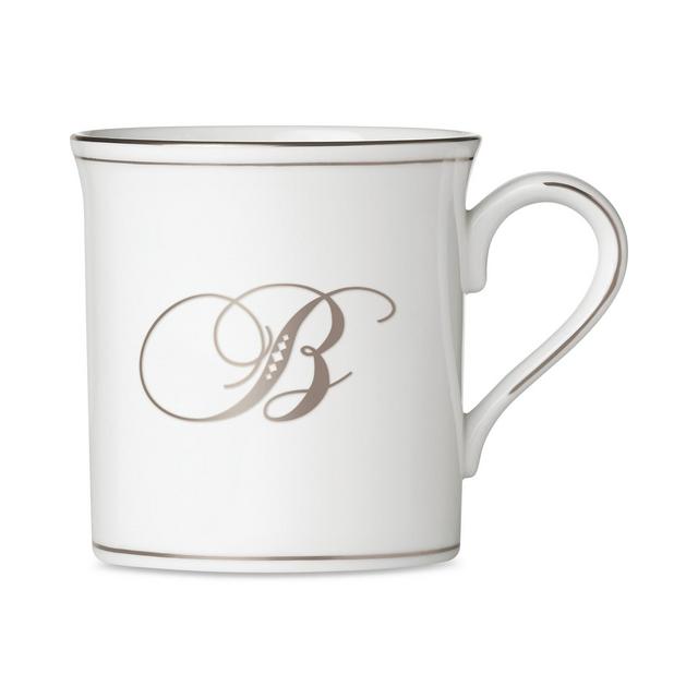Lenox Federal Platinum Monogram Mug, Script Letters