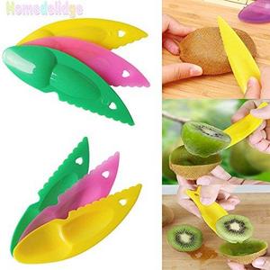 MAZIMARK--3Pcs/Set Slicer Tool Fruit Gadget For Kitchen Utensil Kiwi Peeler Cutter Spoon