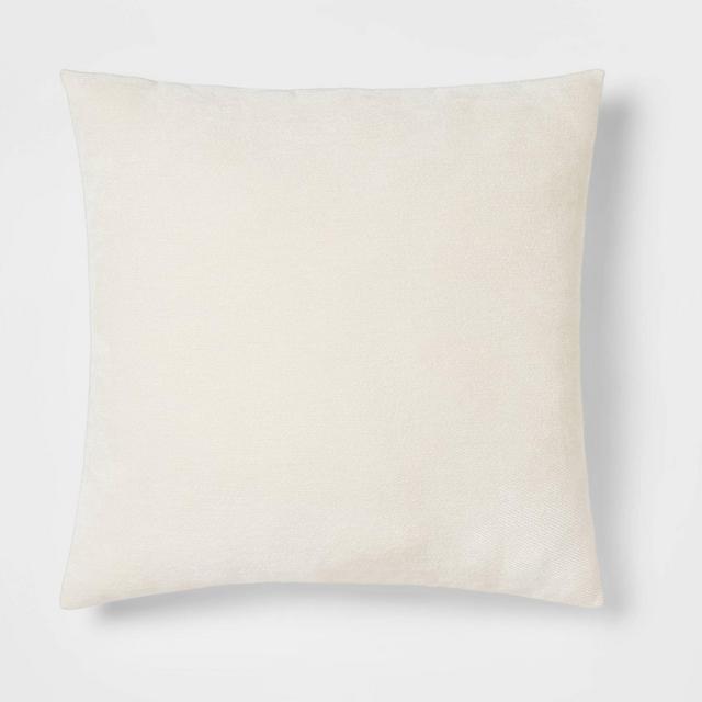 Oversized Chenille Square Throw Pillow Cream - Threshold™