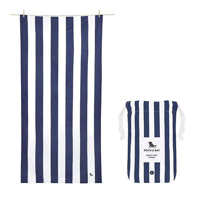 Quick Drying Beach Towels for Travel - Absorbent Towel for Swimmers, Sand Free Towel - Large Beach Towels for Kids & Adults - 100% Recycled
