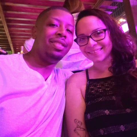 Our first public outing as a couple with our friends & family