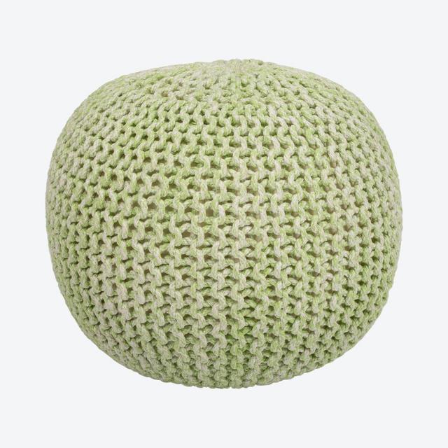 Pincushion Woven Pouffe - Green