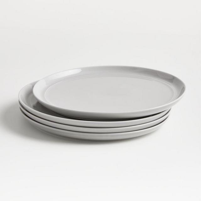 Hue Light Grey Dinner Plates, Set of Four