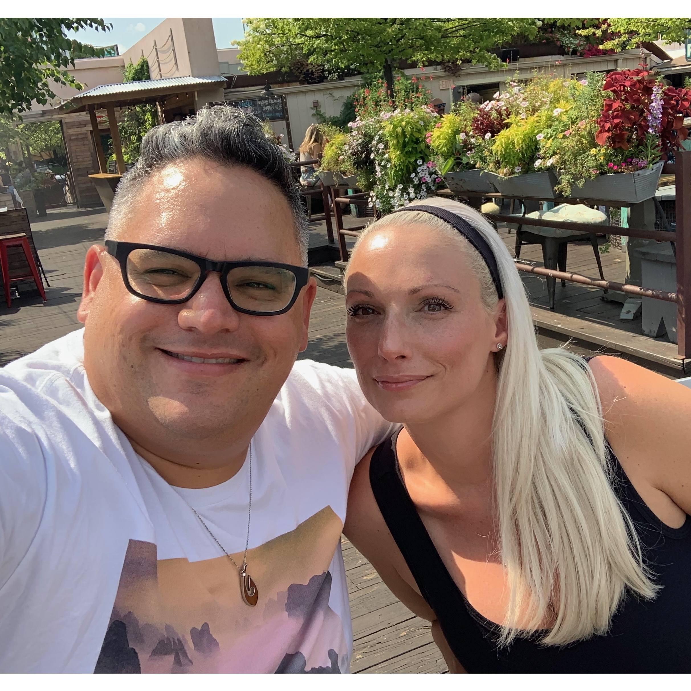 Our 1-Year Anniversary Lunch Date on the river.