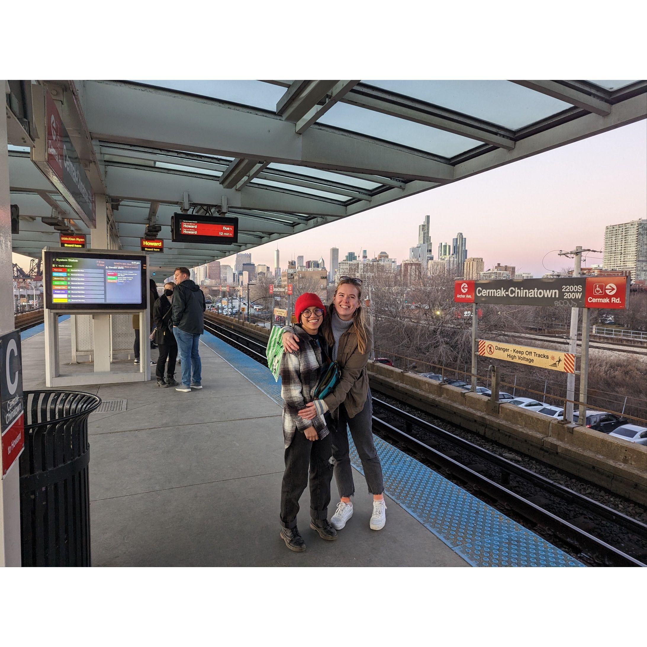 First trip to Chicago and Chinatown with Emily our tour guide, February 2023!