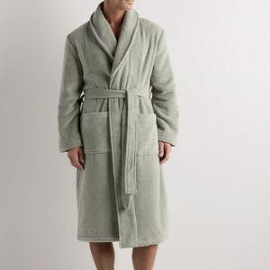Turkish Cotton Terry Robe - Sage, L