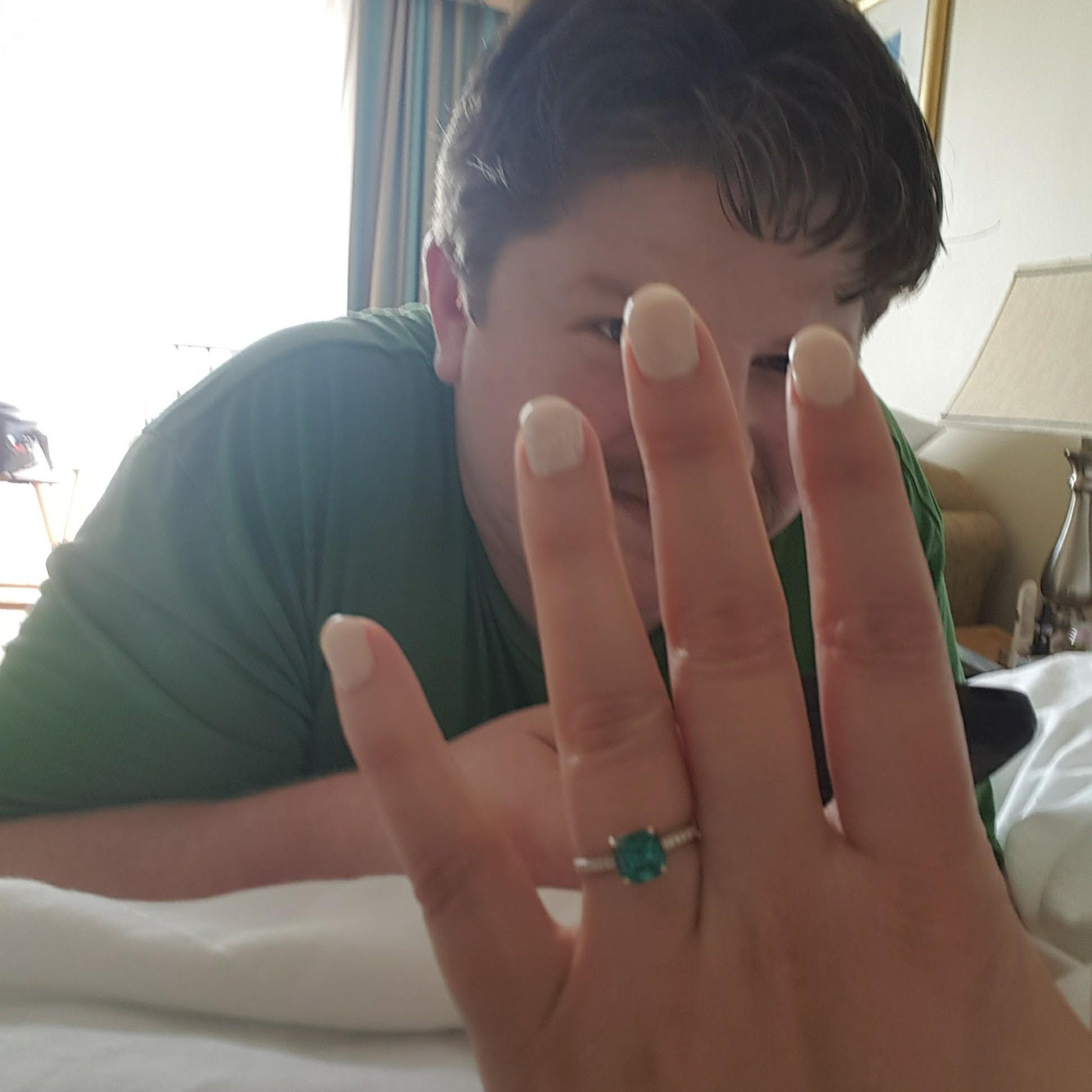 Right before this, I warned Nick not to go into the bathroom. His response, "Will you marry me?" LOL!