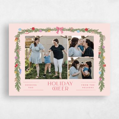 Blush, Pink Holiday Card - Stratford