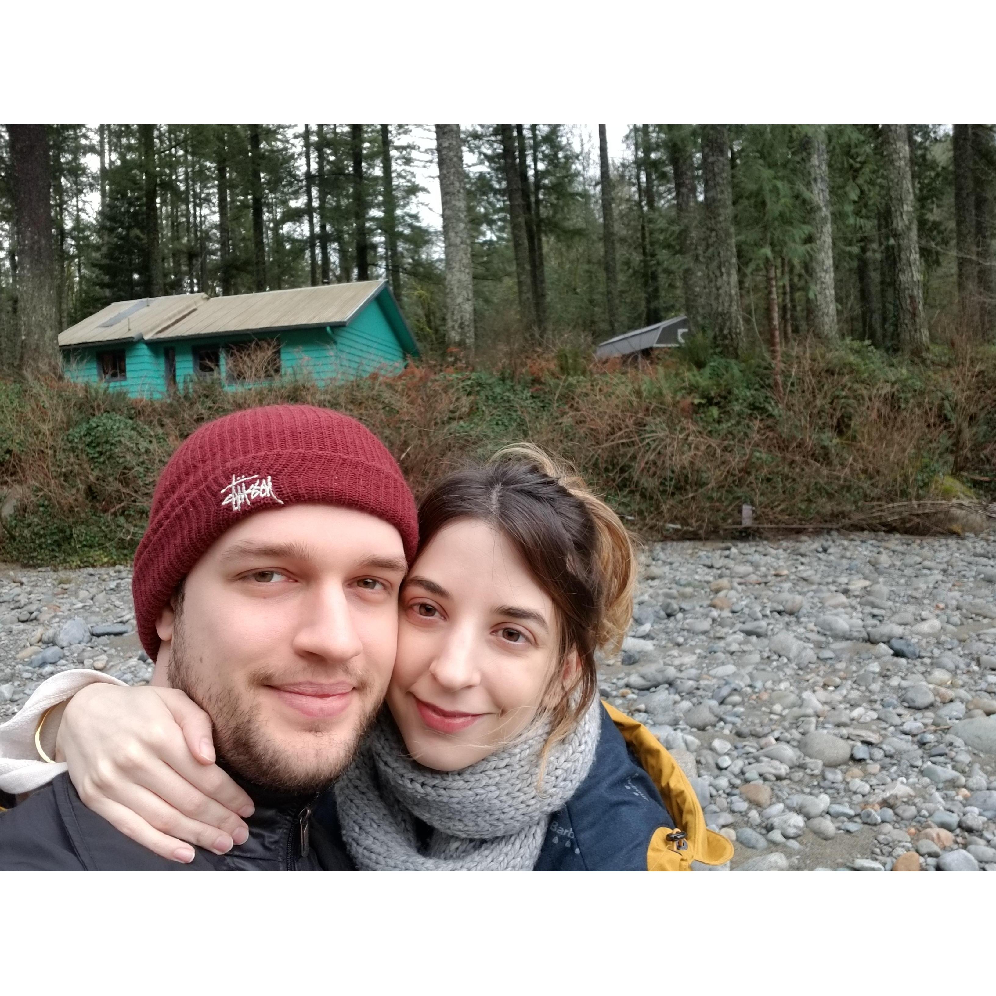 Cabin camping in Index, WA. ⛺🗻