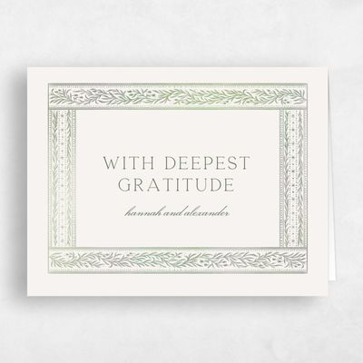 Beige Spring Wedding Thank You - Viridian Landscape