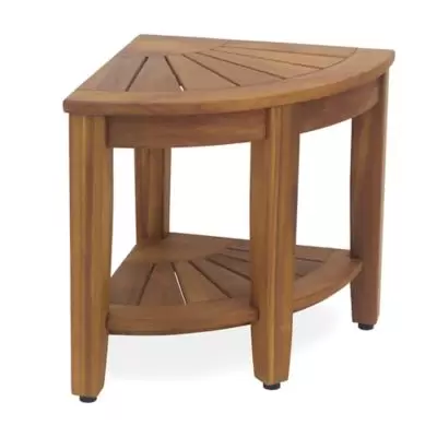 Haven™ Solid Teak Corner Vanity Stool