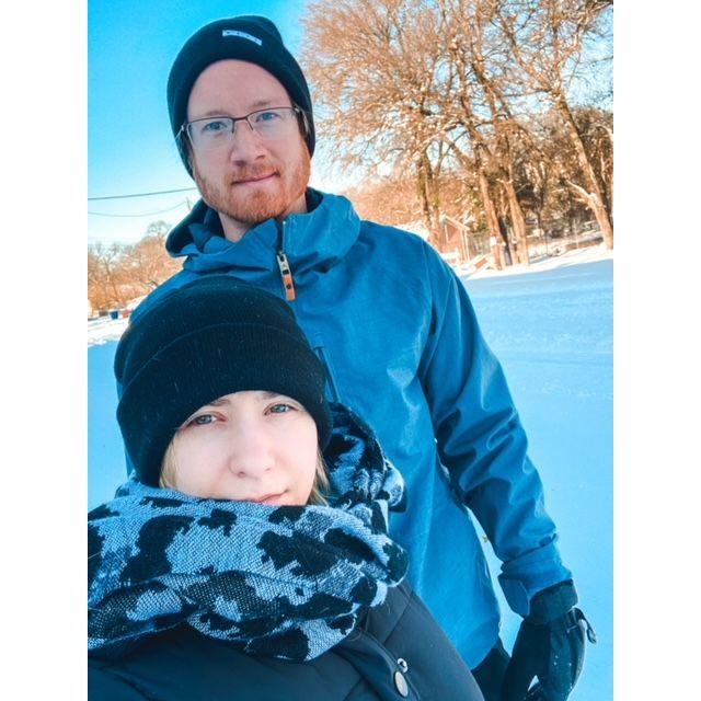 Taking a walk during Austin's Snowvid 2020