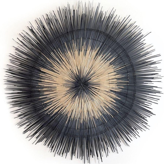 Handwoven Black Sun Circle, 36"