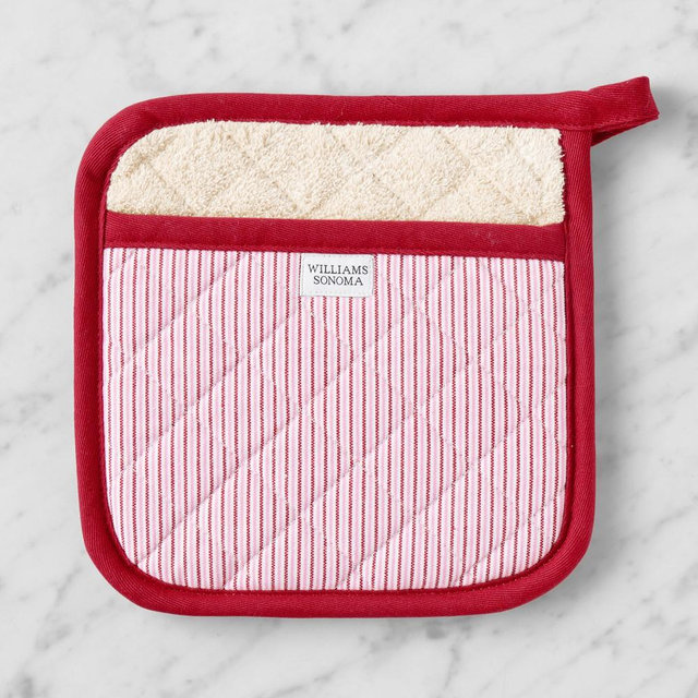 Williams Sonoma Heritage Stripe Potholder, Red & Pink