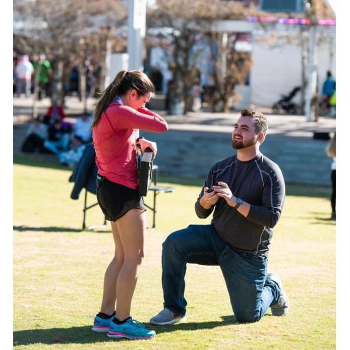 Tanner proposed to me after I finished the Route 66 Marathon in 2019 and I still have never been so surprised.