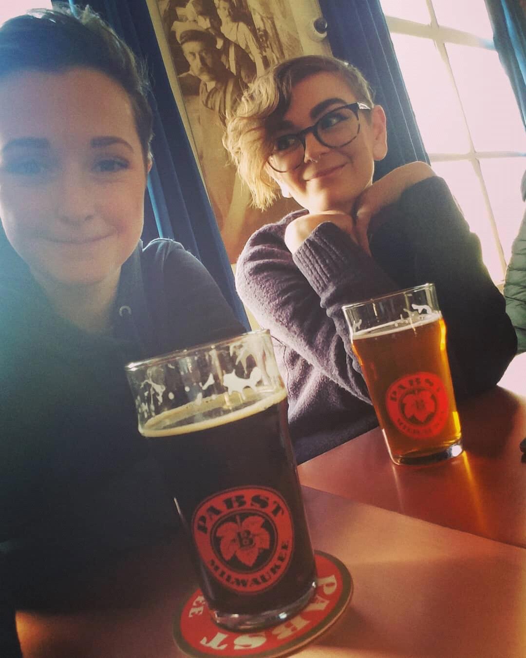 When we visited the brewery that’s named after our cat in Milwaukee.