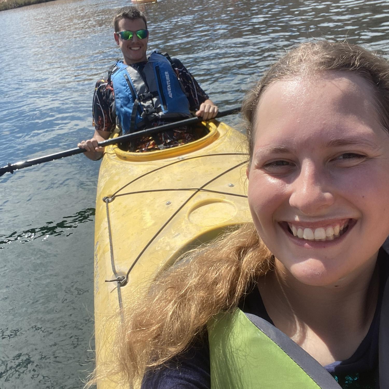 Our first trip to Las Vegas, NV with our friends Juston and Ethan in 2022. We were kayaking to Emerald Caves in this photo.