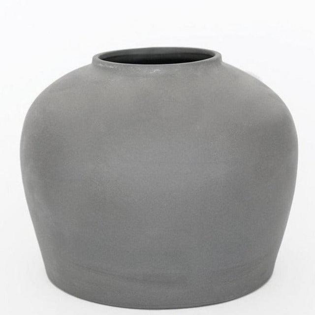 Smokey Slate Large Clay Table Vase - 11"