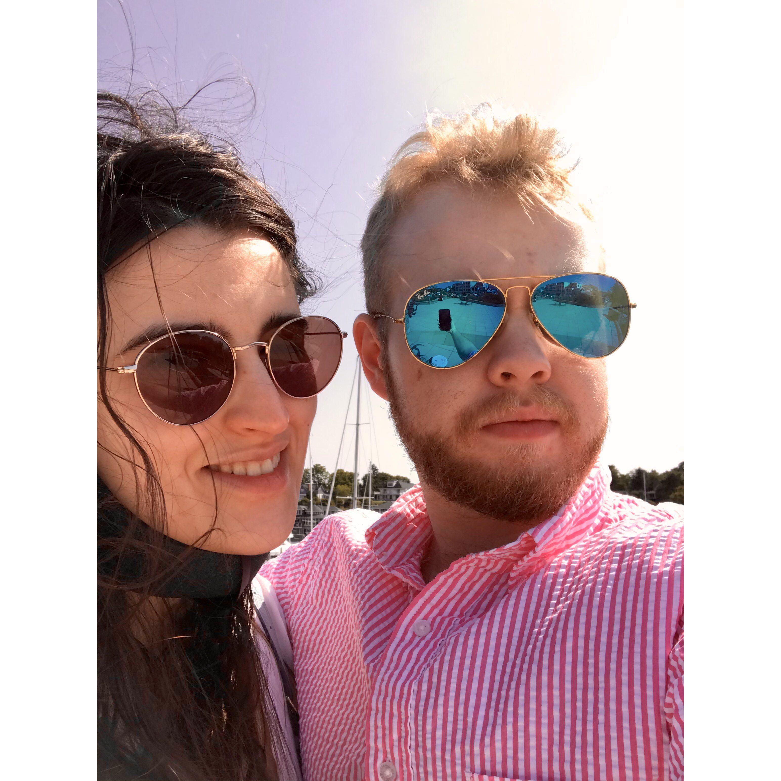 At the beach, on one of our first dates