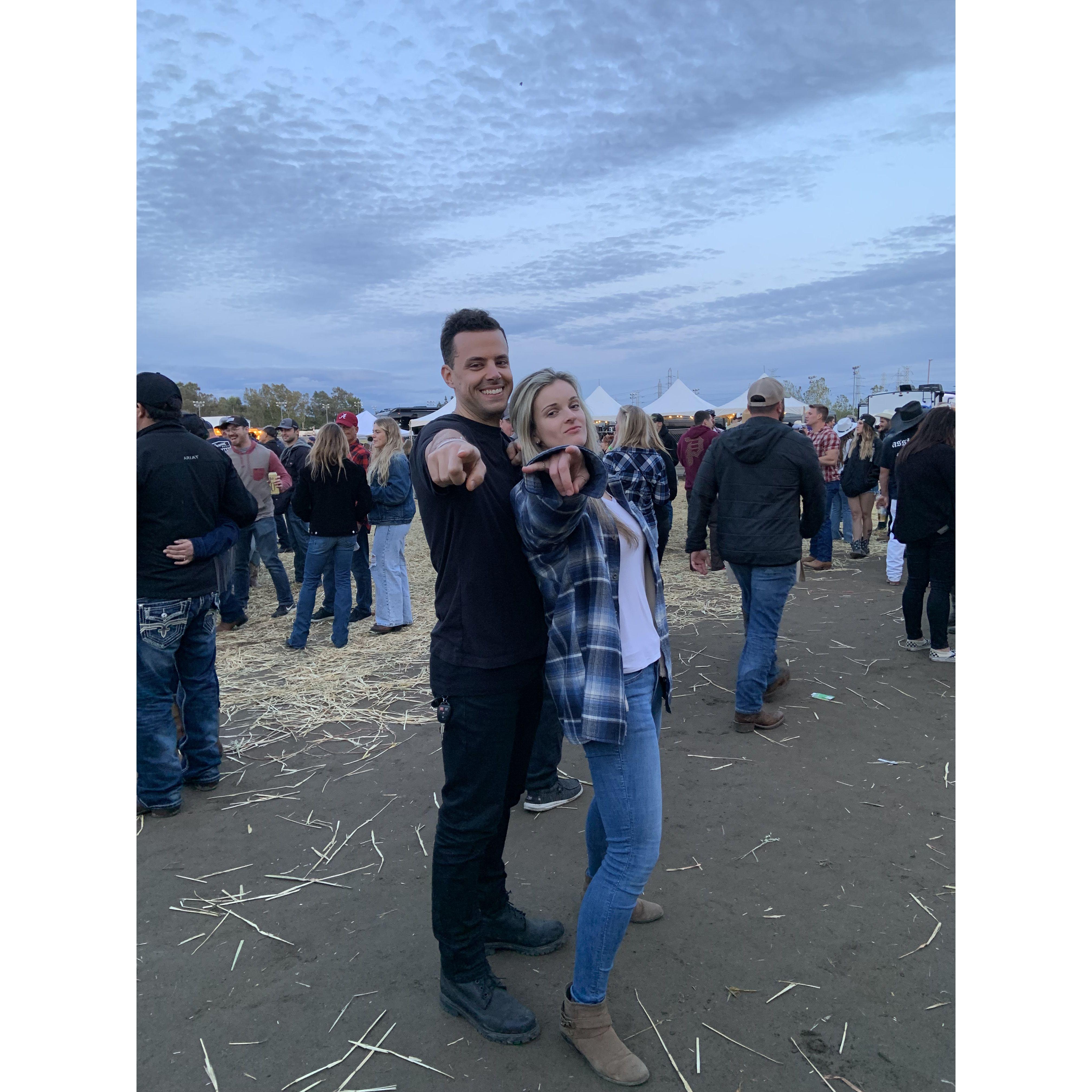 One of our very first photos together at Country in the Park