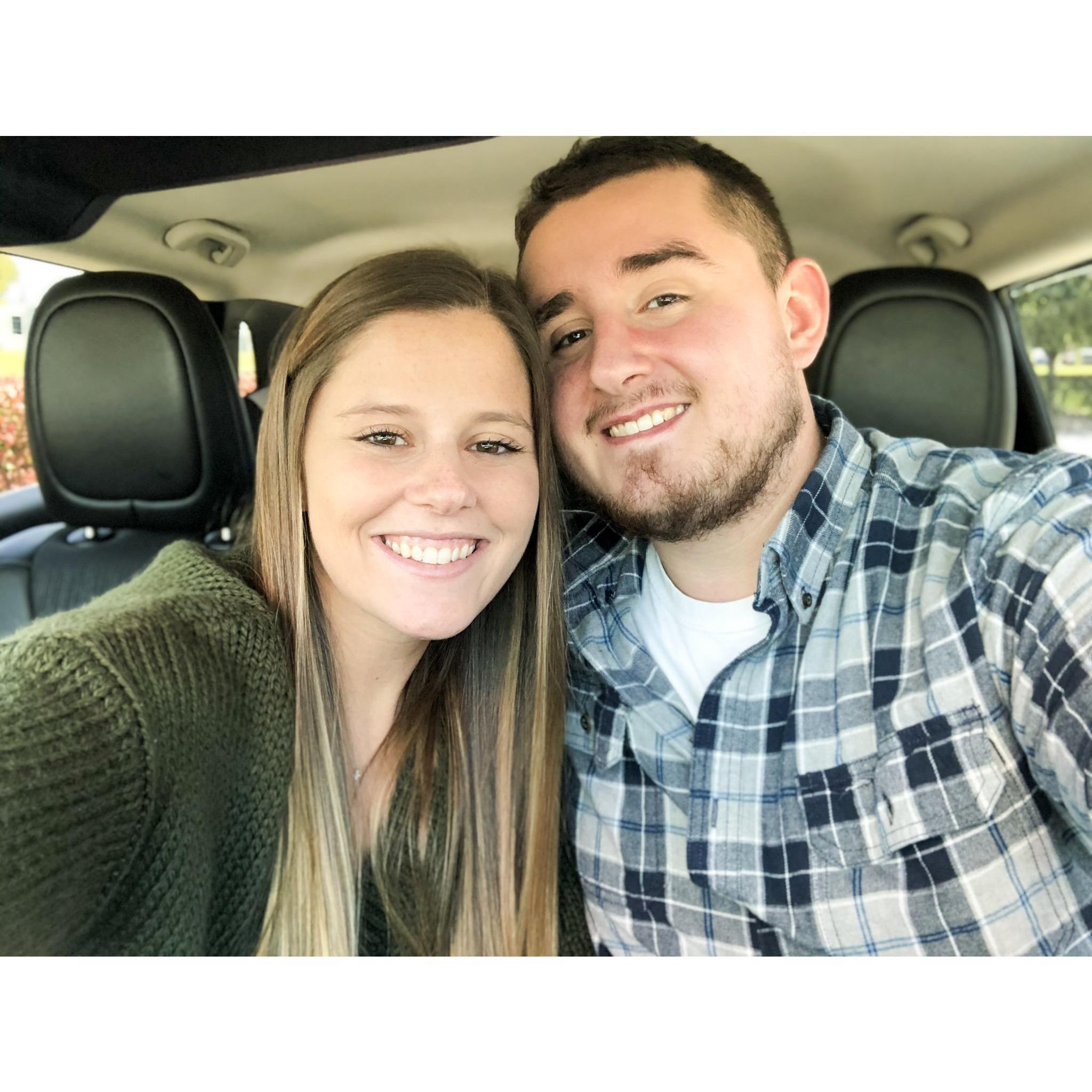 Our first picture together as a couple