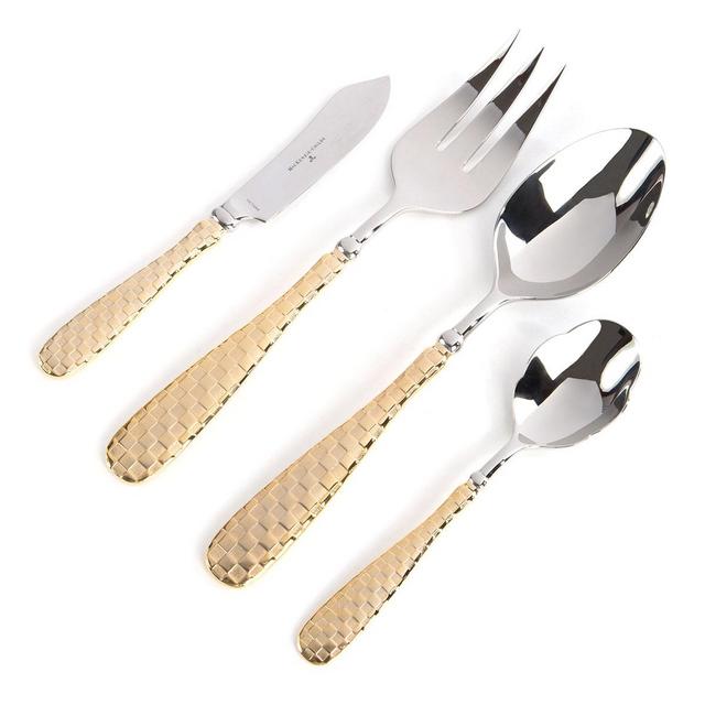 MacKenzie-ChildsCheck Hostess Serving Set, Two-Tone
