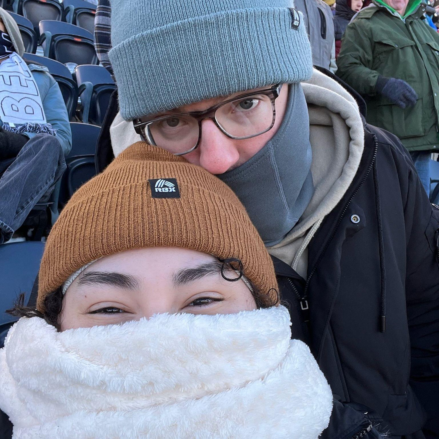 Both our first time at Soldier Field for a Eagles x Bears game! Thank you to Ryan's parents for the tickets!!