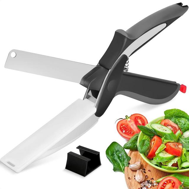 Kitchen Scissor Smart Cutting Board - Clever Cutter Kitchen Scissors Quick Vegetable cutter Vegetable Chopper - Fruit Cutter Tools Vegetable Slicer Food Chopper and Cutting Board Set