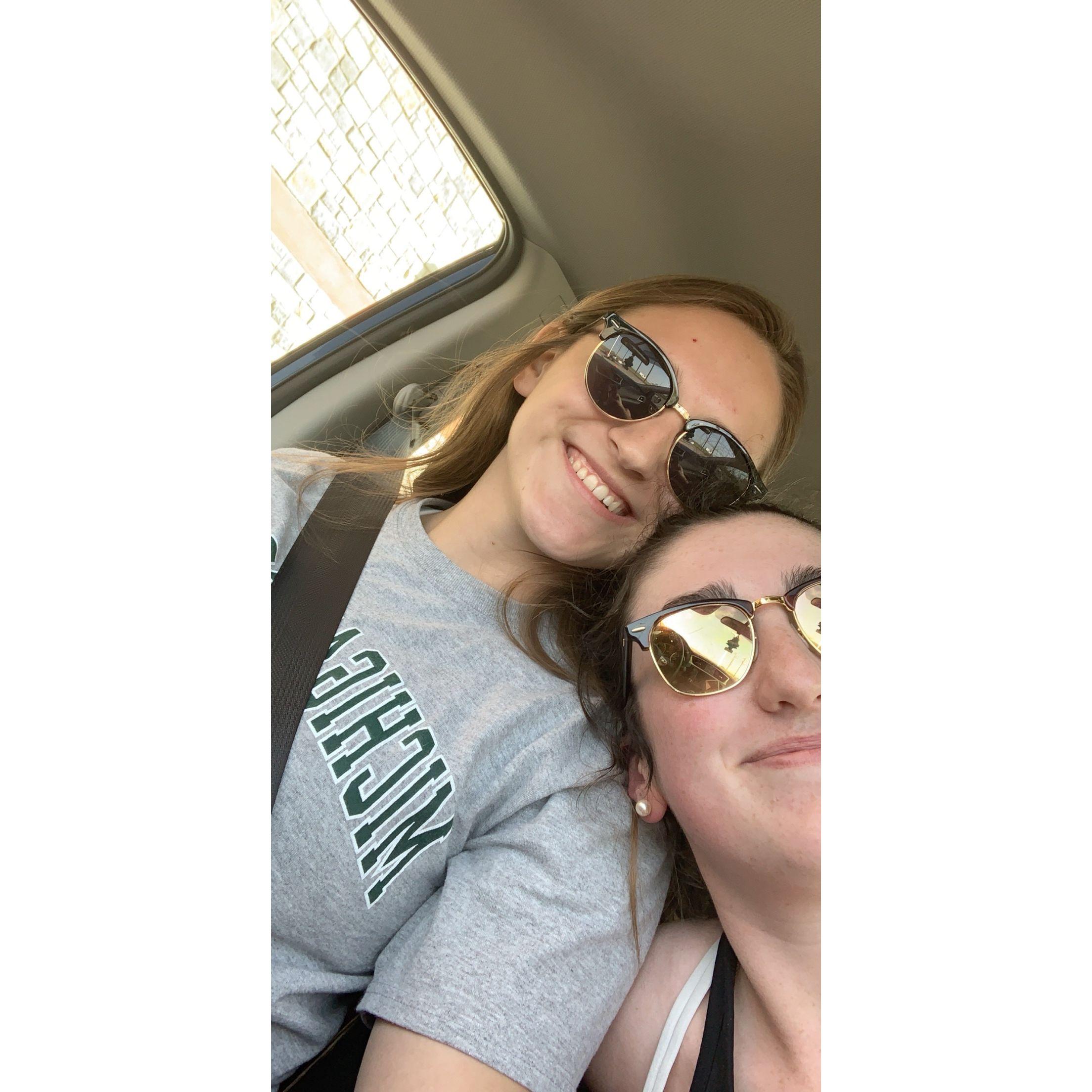 Our first photo together when Robyn flew to Texas