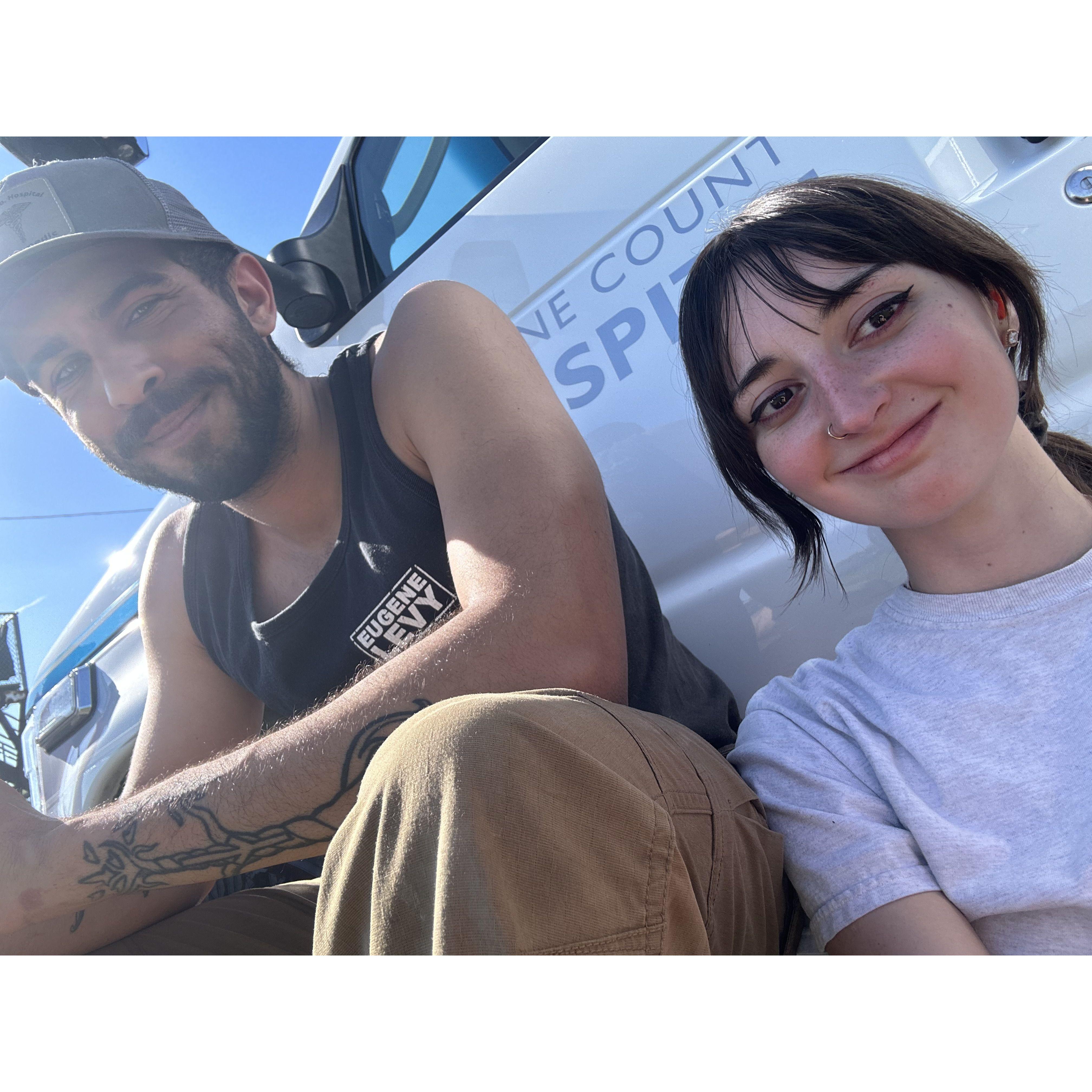 5/11/2024 - Seth came to work with Lillian at the speedway in Boone