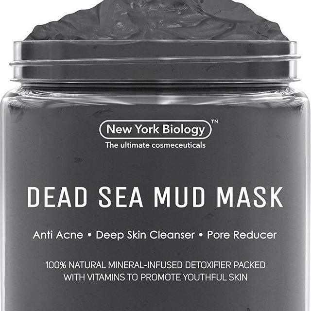 New York Biology Dead Sea Mud Mask for Face and Body - All Natural - Spa Quality Pore Reducer for Acne, Blackheads and Oily Skin - Tightens Skin for A Healthier Complexion - 8.8 oz