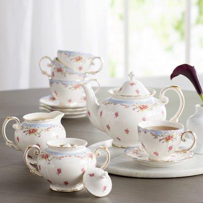 Vintage Rose Porcelain Tea Set