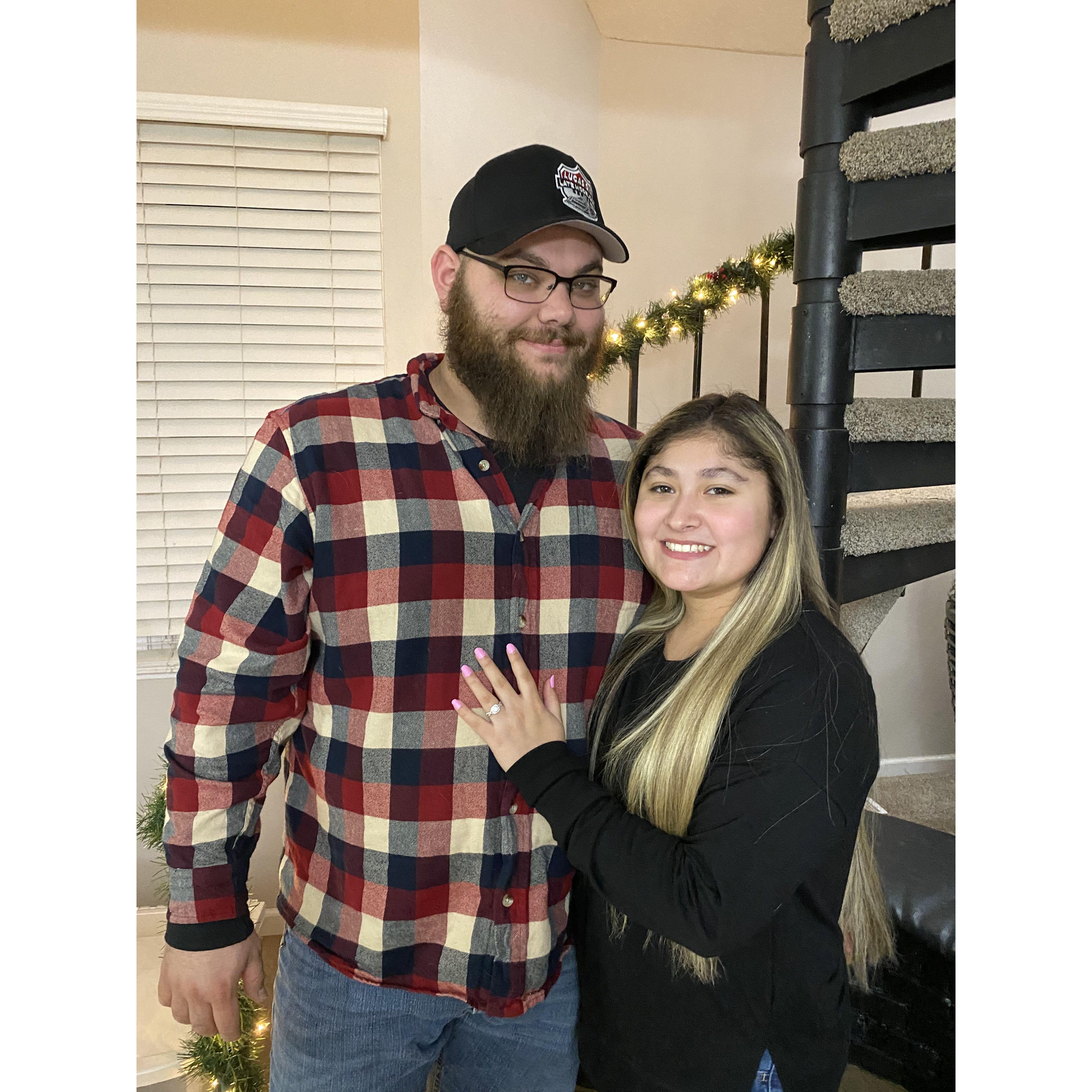Nov 13 2021: The day after we got engaged we were able to snap some pics of us! So, so, so, excited to be Mrs. Hlin!