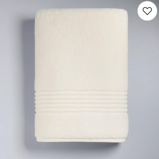 Simply Vera Vera Wang Signature Bath Towel, Bath Sheet, Hand Towel or Washcloth - Ivory, BATH SHEET