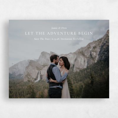 White Wedding Save the Date - Deepcreek Landscape