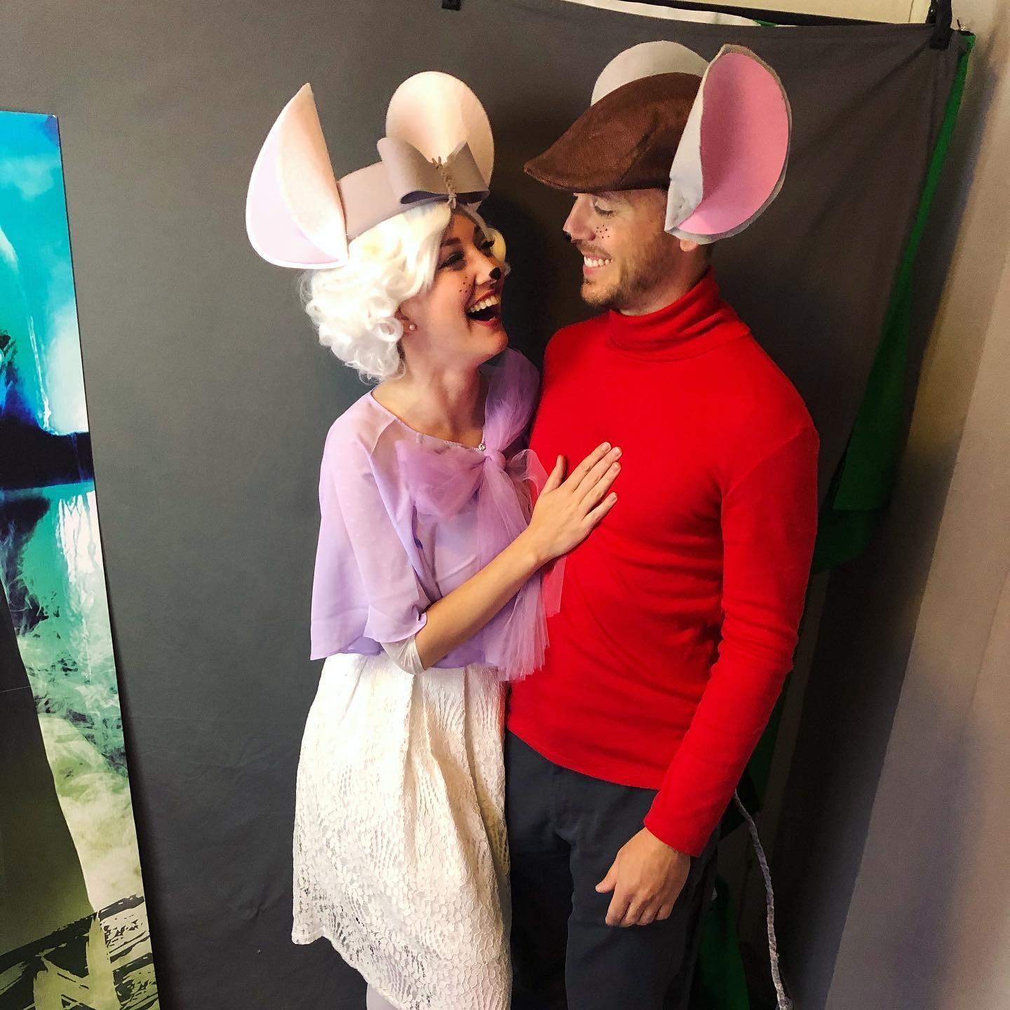 Bianca and Bernard from "The Rescuers," Halloween 2019.