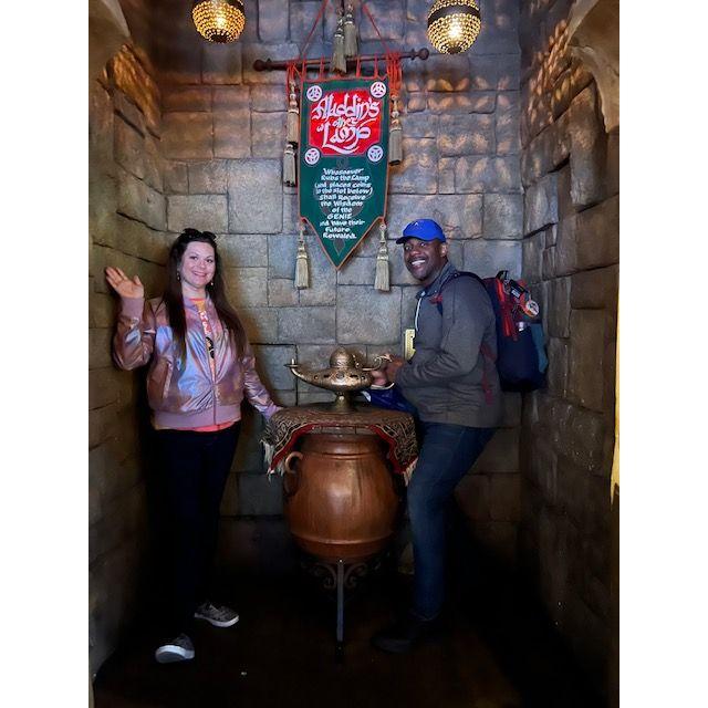 Charles rubbed the magic lamp, used his 3 wishes, and Poof! Colleen appeared!